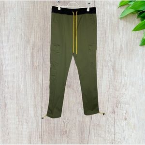 Men’s Army Green YOUNG & RECKLESS‎ Drawstring Exploit Cargo Pants Size Small